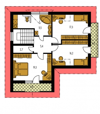 Grundriss des Obergeschosses - PREMIER 188